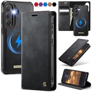 Wallet Case for Samsung Galaxy S25 S24 ULTRA S25 PLUS Compatible with Magsafe, 2-in-1 PU Leather Fli