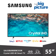 FREE SHIPPING Samsung 4K Smart TV 55 Inch Crystal UHD Television can YouTube Netflix Televisyen Free TV Bracket Hdmi 电视机 UA55BU8000KXXM