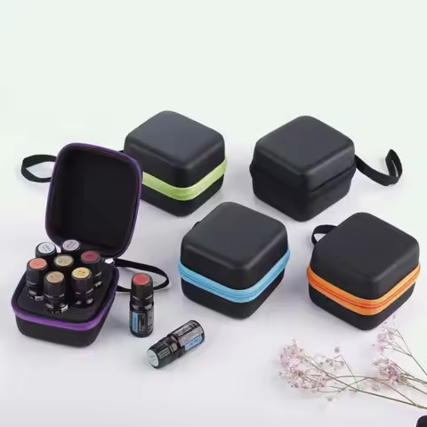 1PC 7 Compartments 5ML Essential Oil Bottles Storage Bag Perfume Essential Oil Case Portable Travel 