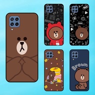 Cute Brown Bear Black Border Samsung M32 Phone Case
