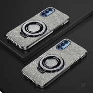 Casing For OPPO F5 F7 F9 F11 F11Pro Reno 2Z 2F 3 4 4F A79 Luxury Plating Magnetic Holder Phone Case