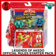 LEGENDS OF AKEDO OFFICIAL RULES STARTER PACK S6 MOOSE TOYS Tri-Kwonto Super Shreddy Bear Dragonblade Shades