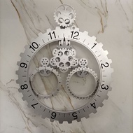 [Home]Miaoqi Creative Clock Calendar Gear Wall Clock Gear Clock Quartz Clock Mechanical Wall Clock Living Room Bedroom Wall Clock Noiseless Clock ZHUW