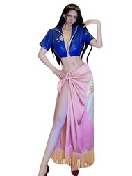 Nico Robin Cosplay Costume Robin Cardigan Jacket Coat Suit Halloween Cosplay Dress Robe