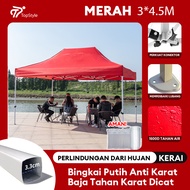 Tenda Lipat 3x3 Tenda Bazar 1300D Outdoor Tenda Gazebo Tenda Jualan Pameran Dagang Biru dan Merah 2x