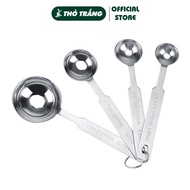 Stainless steel measuring spoon/spoon set of 4 (15ml / 5ml / 2.5ml / 1.25ml)