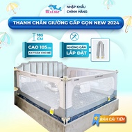 Thanh Chắn Giường Gấp Gọn Thông Minh Pakey Không Cần Lắp Đặt Cải Tiến Khóa Kép Cố Định