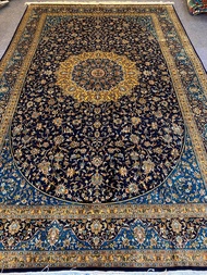 Persian oriental carpet พรมเปอร์เซีย Isfahan design carpet size 6x9 ft silk on silk material hand ma