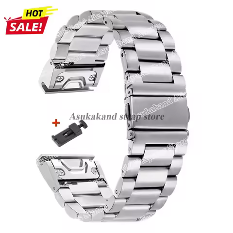 Quick Release Stainless Steel Strap for Garmin Fenix 8 7 6X 6S Pro 5X Fenix 6 Metal Bracelet 20mm 22