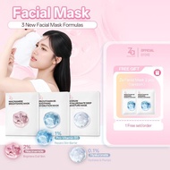 Za Facial Mask With Niacinamide Provitamin B5 Hyaluronate for Brightening Deep Moisturizing Soothing