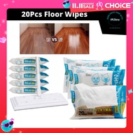 20Pcs Boleh Guna Lantai Basah Lap Lembaran Penyapu Refill Wiper Mop Debu Kotoran Magic Bersih Pember