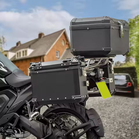 68L High Capacity Motorcycle Top Box Can Hold 2x Full Face Helmet Universal Rear Luggage Case For BM