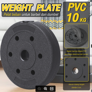 HTD SPORT PVC WEIGHT PLATE PIRINGAN PLAT LATIHAN BEBAN PLAT BARBEL DUMBBELL 10KG