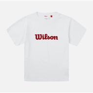 Ready Stock Wilson Basic Printed Men and Women T Shirt All Match 100% Premium Cotton Casual Apparel 