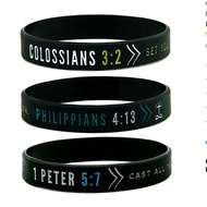 B3 Bible verse silicone wristband bracelet
