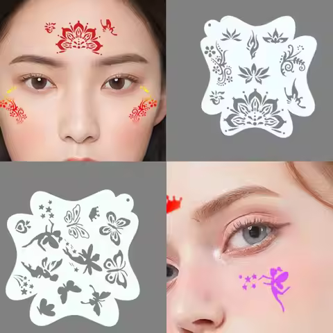 Copying Stencils Face Paint Templates DIY Craft Hollowed DIY Body Art Paint Stencils Stamping Decora