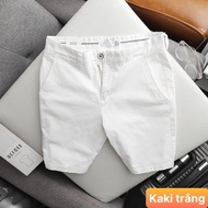 Lavado men's khaki shorts, plain white, no tears, high quality 4-way stretch from beautiful thighs Q