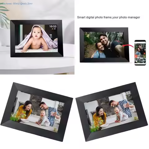 A3PD Electronic Picture Frames 10.1 Inches IPS Display Auto Rotation 32GB Expandable Storage