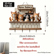 【Ready Stock+COD】STYLETENK Wood Wooden Key Holder Colorful 2D Flat House Key Holder Gifts House Shap