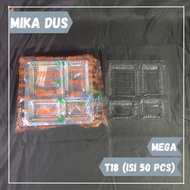 Mika 4-Section Rice Box Tray T18, 50 pcs Mica/ for 18x18 Box