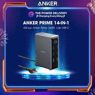 Trạm sạc nhanh kiêm Hub mở rộng Anker Prime 160W (14in1) màn hình LED hiển thị xuất 2 màn hình HDMI