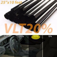【New】50cm*3m 20% VLT Black Pro Car Home Glass Window Tint Tinting Film Roll