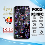 HP Latest P0C0 X3 NFS Case - P0C0 X3 NFS Casing - Bubble Motif - Premium Glossy Hardcase - P0C0 Glos
