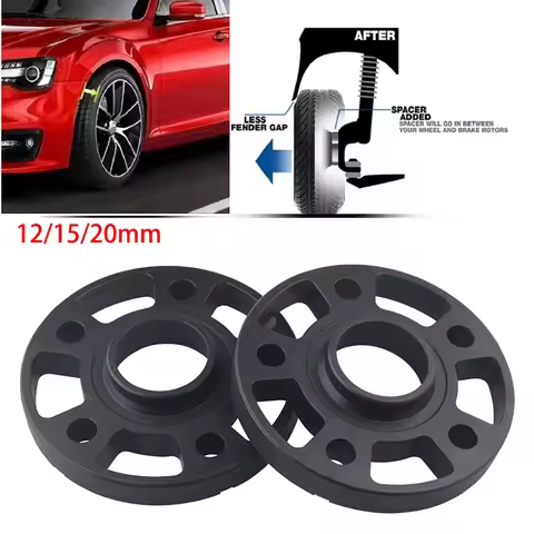 2Pieces/set Aluminium 6061-T6 12/15/20mm Wheel Spacer Adapter PCD 5x112 CB 66.6mm-66.55mm 5-Lug Suit