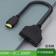 【華鐸科技】雨碩HDMI延長線一分二分配器一進二出顯示器電腦電視轉接線