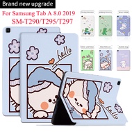 Cartoon Cover case for Samsung Tab A 8.0 inch 2019 tablet case SM-T295 T290 PU Leather cover Samsung Tab A 8.0'' 2019