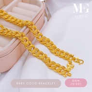 Merlin Goldsmith 22K 916 Gold 8MM Baby Coco Bracelet
