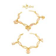 MASDORA 999 Gold Bracelet Rantai Tangan Emas ~ Coffee Bean Dangle (EMAS 999/24K)