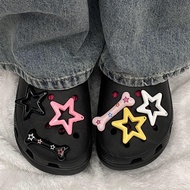 1869 People Praise Y2K Style Sweet Cool Hot Girl Star Hole Shoes Accessories Shoes Flower diy Bones 