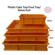 Plastic Cake Tray/Yellow Food Tray/Cake Tray/Bekas Kuih