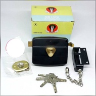 Cobra automatic iron door Lock Black Rim Lock/