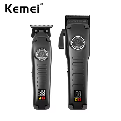 Kemei Professional Barber Fade Clippers 0mm Zero Gapped Edgers Hair Trimmer Electric Men Bald Head F