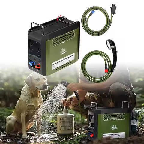 UTV Portable Shower Botane Outdoor Water Heater with Pump Max 100 Mins 3s Instant Hot 20,000 BTU 400