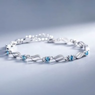 92.5% Pure Silver Bracelet For Women Grace Fashion Jewelry