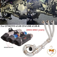 Motorcycle Exhaust Escape Full Systems For CFMOTO 675SR CF675 SR NK675SR 2024 2025 Front Mid Link Pi