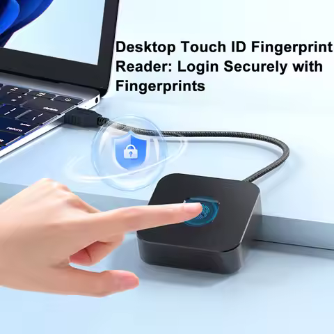 Fingerprint Scanner with 5ft Cable Portable USB Fingerprint Logger Biometric Fingerprint Login Reade
