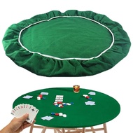 Felt Card Table Game Cover Round Tablecloth Poker Table Cover  Game Table Topper Mat Elastic Card Ga