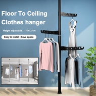 Specool® Adjustable Clothes Drying Rack Floor To Ceiling Tension Pole Hanger Stand Bedroom Telescopic Coat Hanger
