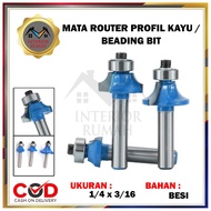 Mata Router edging 2mm mata profil kayu 1/4" x 3/16 Mata Trimmer Router Beading Bit Mata Router Edgi