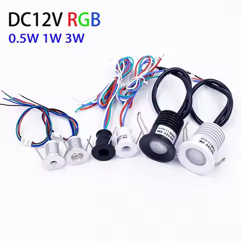 12V Mini LED RGB 0.5W 1W 3W Indoor Home Star Light Recessed Spot Light Down Light Stage KTV DJ Ceili