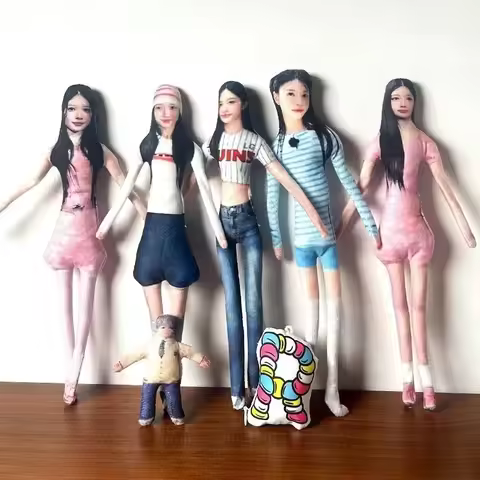 Game ILLIT Yunah Minju Cosplay Plush Dolls Handmade Abstract Wire Skeleton Stuffed Toys Halloween Pr