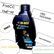HI-REV HIREV F150CC F150 4T 15W-50 FULLY SYNTHETIC 1LITER ENGINE OIL 4T MINYAK HITAM Hi Rev Hirev