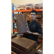 Hattori Hanzo HHCELEBRITY Walnut Butcher Block, Chopping Board, Kneading, End Grain.