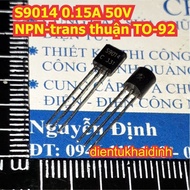 50pcs S9014 0.15A 50V NPN reverse transistor TO-92 kde1508