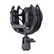 Microphone Shock Mount Suspension Holder Clip 180° Foldable for Condenser Microphone Mounting