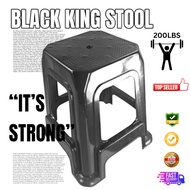 PLASTIC BLACK KING STOOL/HEAVY DUTY STOOL/BEST SELLER STOOL/BANGKU HITAM/KEDAI MAMA KERUSI/KERUSI TA